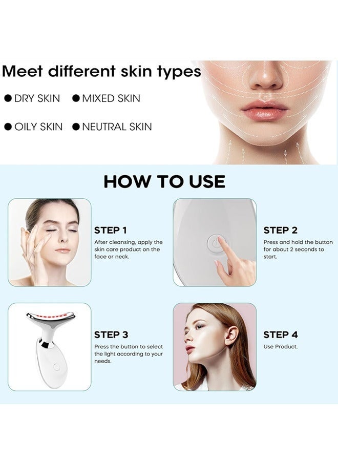 Ayshal EMS Face Massager & Facial Lifting Therapy Machine – Anti Wrinkle Skin Tightening Reduce Double Chin, Face Beauty Device Skin Care Tools with 7 Colour Modes-white - Image 3